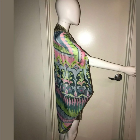 CAMILLA *Plaza Nueva* silk caftan kimono cape coverup OS - Picture 3 of 5
